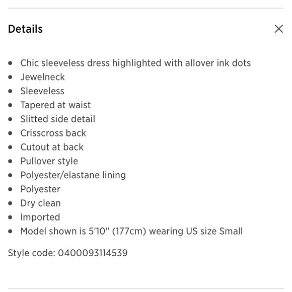 NWT Frazer Keepers Frazer Inkdot Dress - Picture 6 of 6